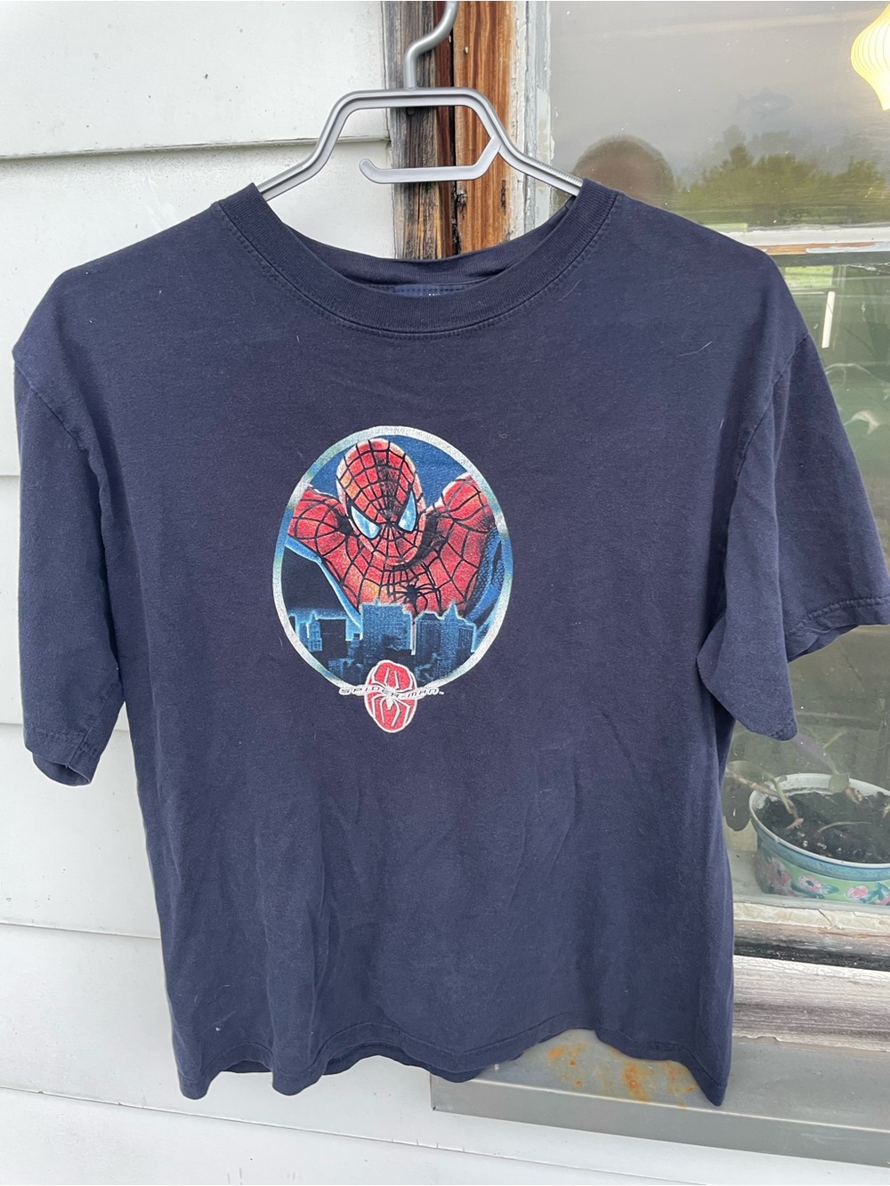 Vintage 2000 Marvel Spider-Man Graphic T-Shirt Navy XL Y2K